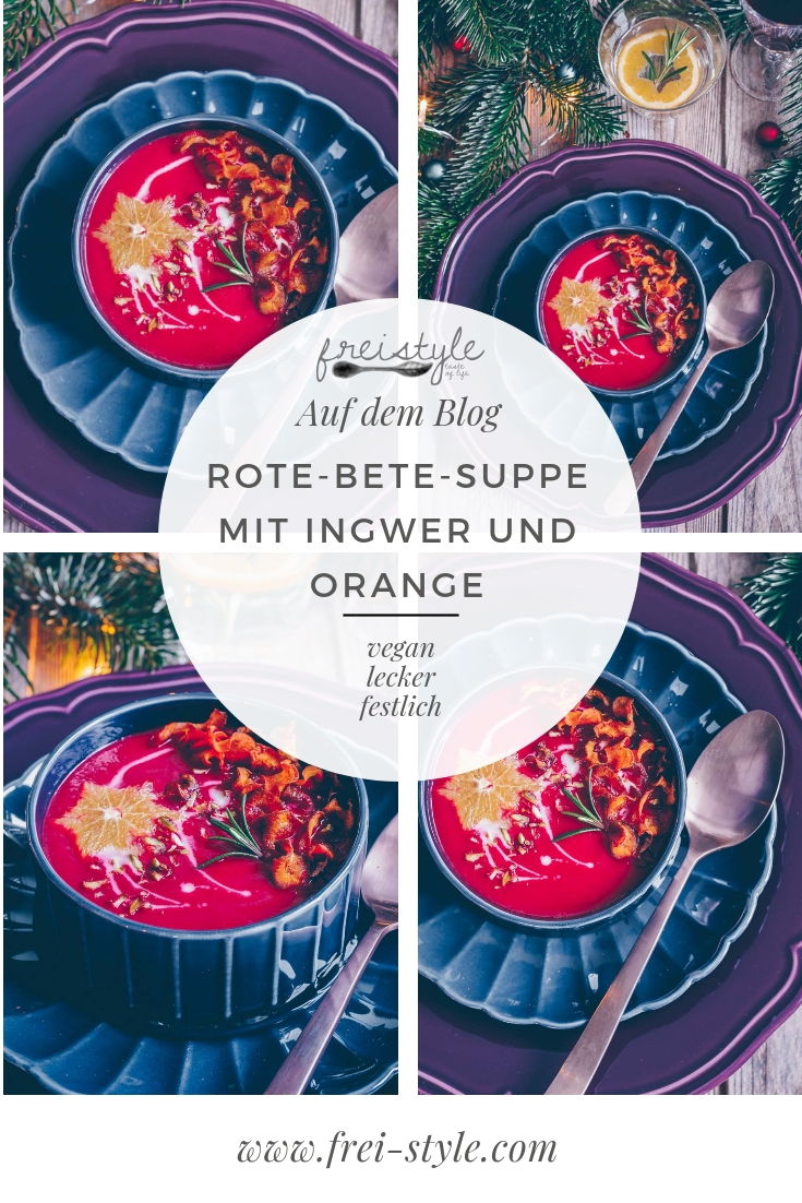 Rote Bete Suppe mit Ingwer und Orange