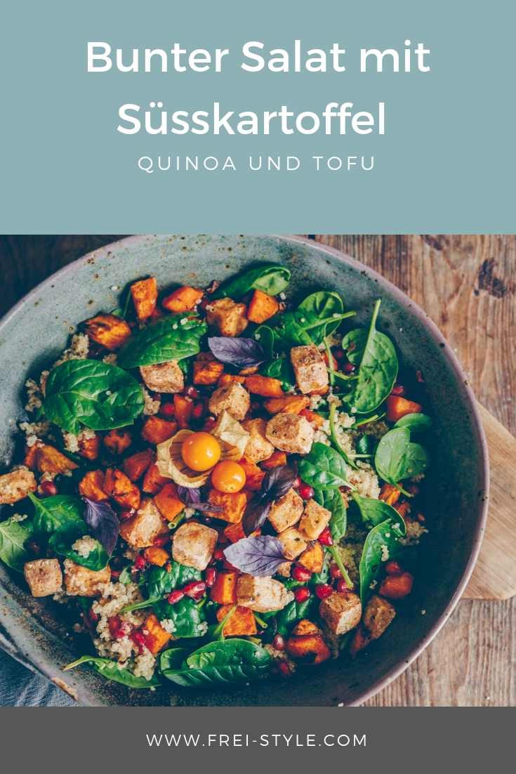 Bunter Salat mit Süsskartoffel und Quinoa