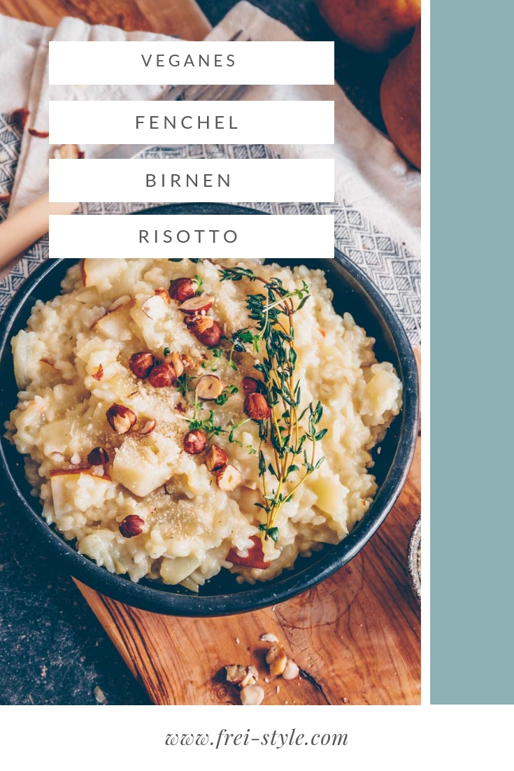 Fenchel-Risotto mit Birnen vegan