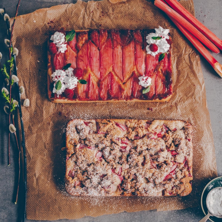 Rhubarb cake – 1 dough, 2 versions
