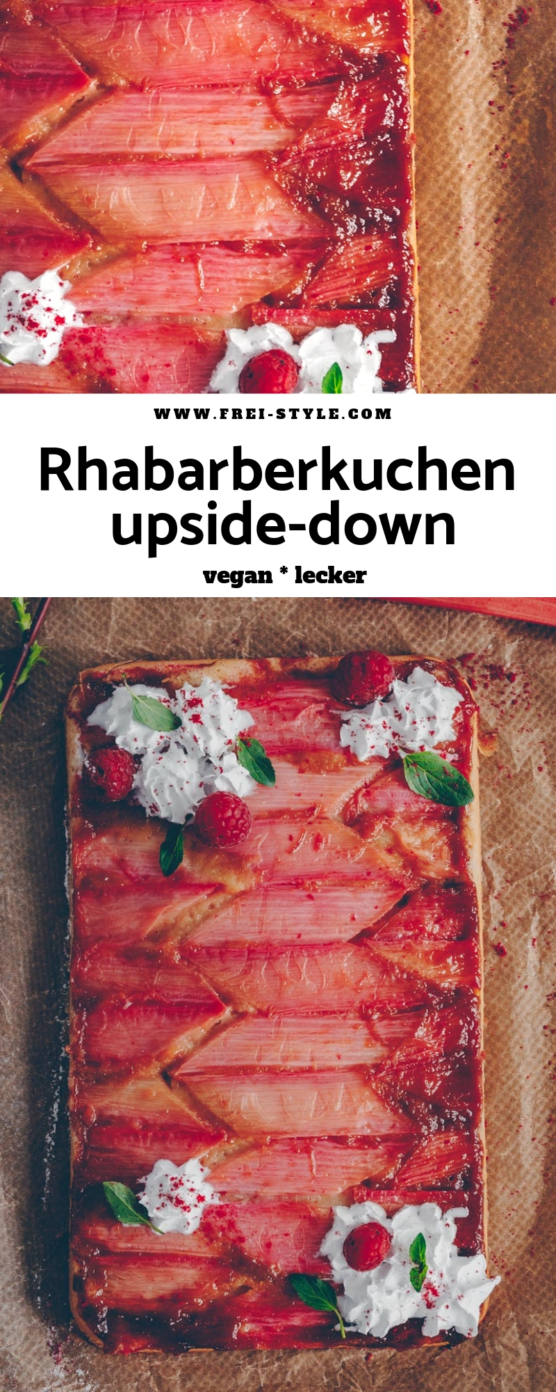 Rhabarberkuchen upside-down
