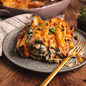 Vegane Cannelloni mit Spinat