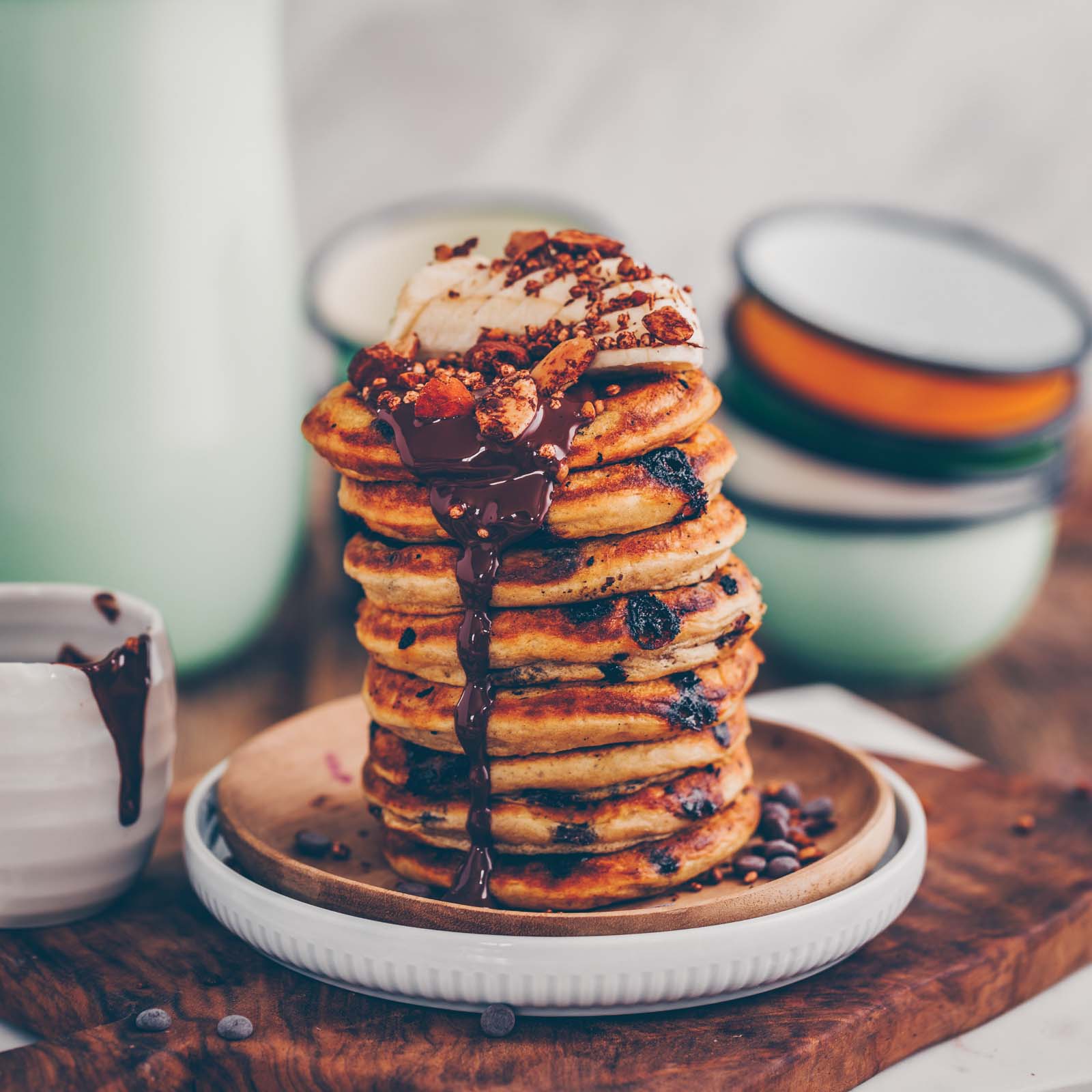 Fluffige Schokoladen-Pancakes