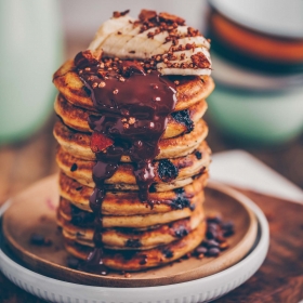 Fluffige Schokoladen-Pancakes