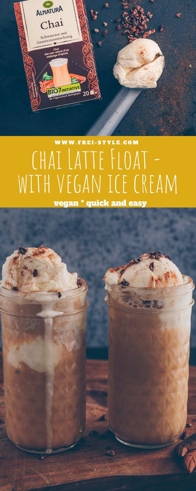 Chai Latte Float - with vegan ice cream