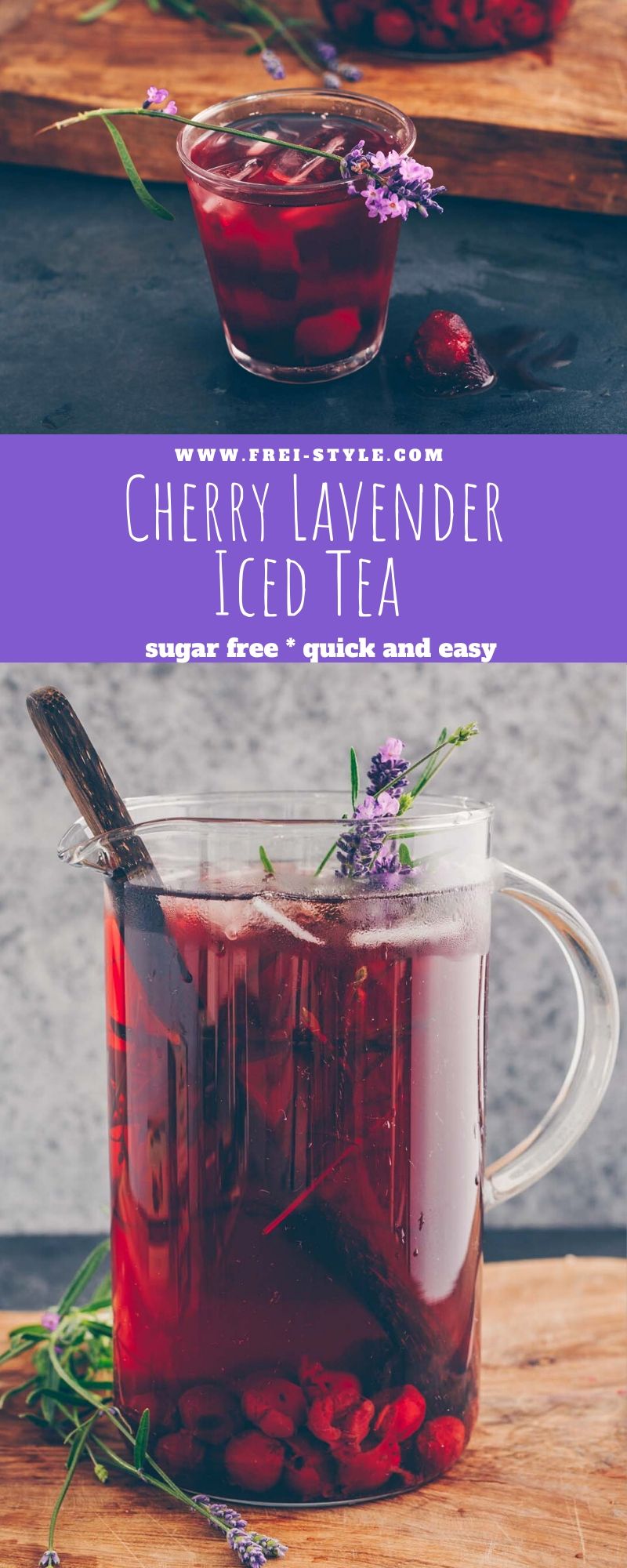 Cherry Lavender iced tea