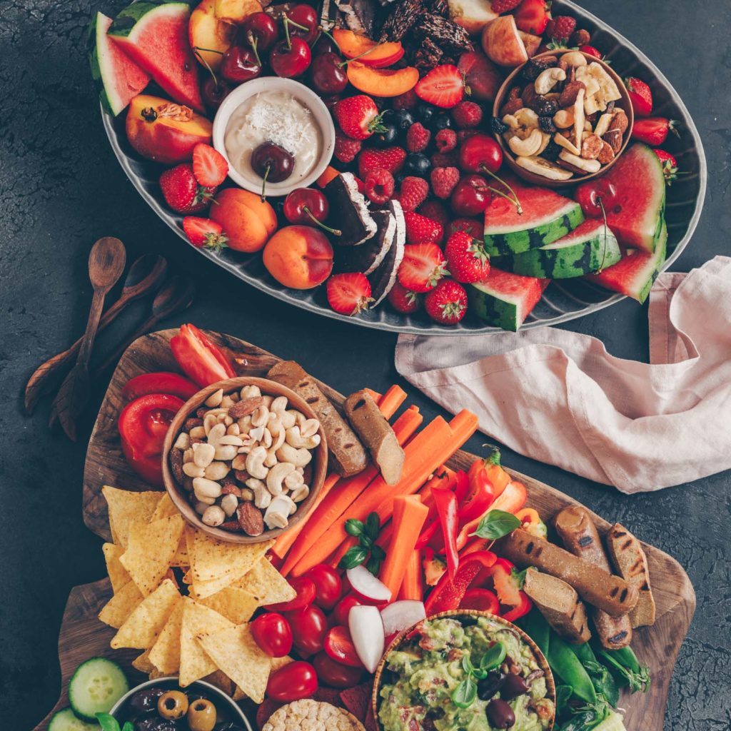 Summer food: Sweet and savory snack platters